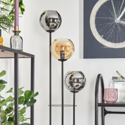 hofstein Koyoto Lampadaire Noir, 3 lumières