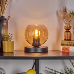 hofstein Koyoto Lampe à poser 15 cm Ambre, 1 lumière