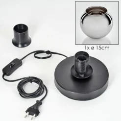 hofstein Koyoto Lampe à poser 15 cm Chrome, 1 lumière