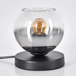 hofstein Koyoto Lampe à poser 15 cm Clair, Fumé, 1 lumière