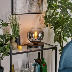 hofstein Koyoto Lampe à poser 20 cm Clair, Fumé, 1 lumière