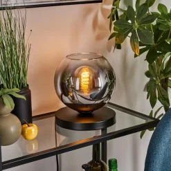 hofstein Koyoto Lampe à poser 20 cm Clair, Fumé, 1 lumière