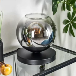 hofstein Koyoto Lampe à poser 20 cm Chrome, Clair, 1 lumière