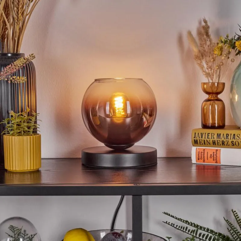 hofstein Koyoto Lampe à poser 15 cm Clair, Cuivré, 1 lumière