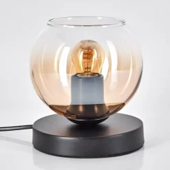 hofstein Koyoto Lampe à poser 15 cm Noir, 1 lumière