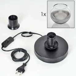 hofstein Koyoto Lampe à poser 15 cm Noir, 1 lumière