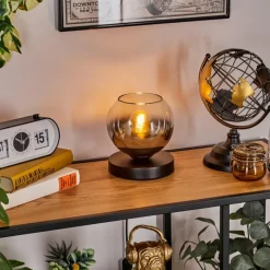 hofstein Koyoto Lampe à poser 15 cm Noir, 1 lumière