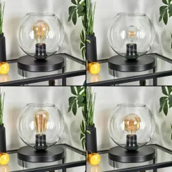 hofstein Koyoto Lampe à poser 20 cm Noir, 1 lumière