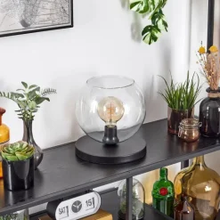 hofstein Koyoto Lampe à poser 25 cm Noir, 1 lumière