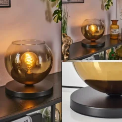 hofstein Koyoto Lampe à poser 25 cm Noir, 1 lumière