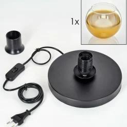 hofstein Koyoto Lampe à poser 25 cm Noir, 1 lumière