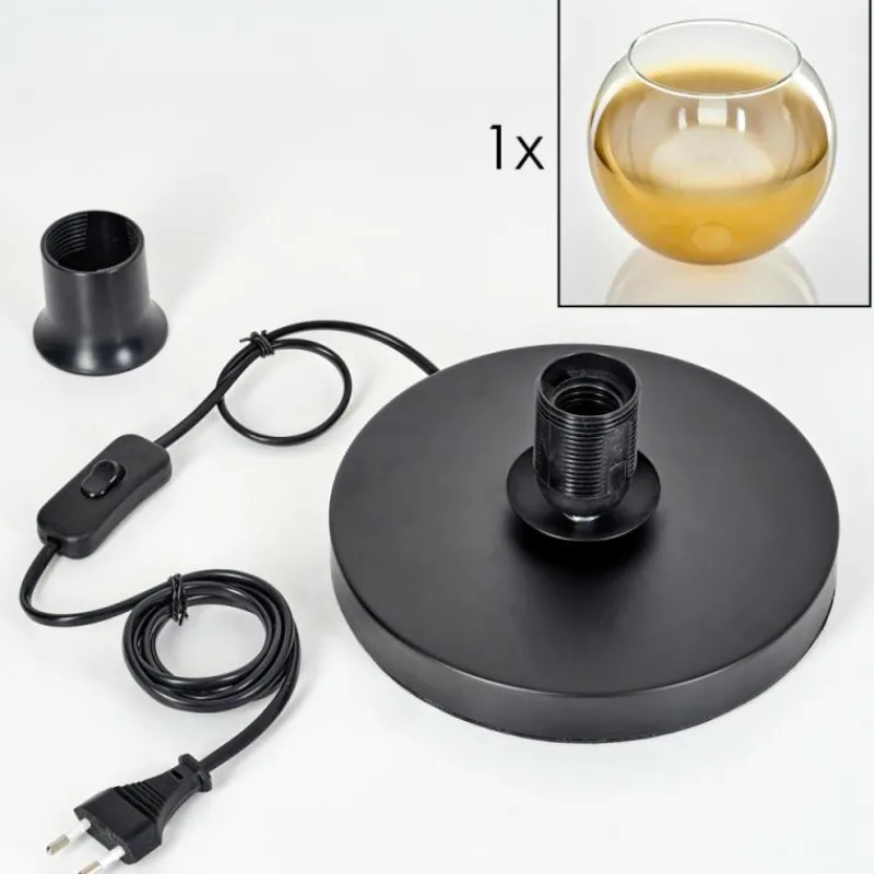 hofstein Koyoto Lampe à poser 25 cm Noir, 1 lumière