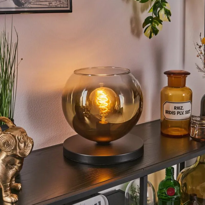 hofstein Koyoto Lampe à poser 25 cm Noir, 1 lumière