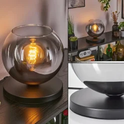 hofstein Koyoto Lampe à poser 25 cm Noir, 1 lumière