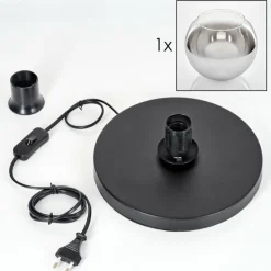 hofstein Koyoto Lampe à poser 25 cm Noir, 1 lumière