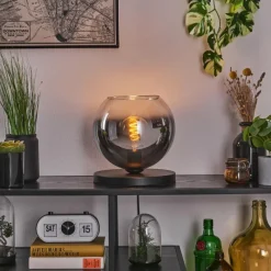 hofstein Koyoto Lampe à poser 25 cm Noir, 1 lumière