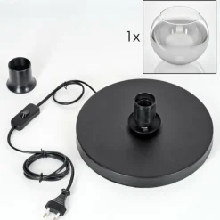 hofstein Koyoto Lampe à poser 25 cm Noir, 1 lumière