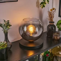 hofstein Koyoto Lampe à poser 25 cm Noir, 1 lumière