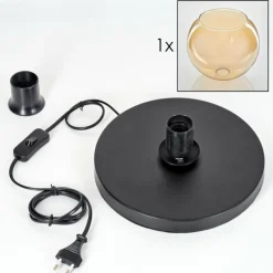 hofstein Koyoto Lampe à poser 25 cm Noir, 1 lumière