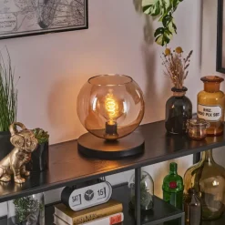 hofstein Koyoto Lampe à poser 25 cm Noir, 1 lumière