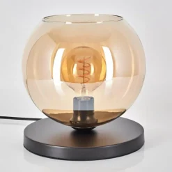 hofstein Koyoto Lampe à poser 25 cm Noir, 1 lumière