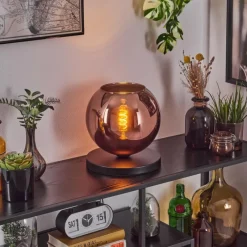 hofstein Koyoto Lampe à poser 25 cm Noir, 1 lumière