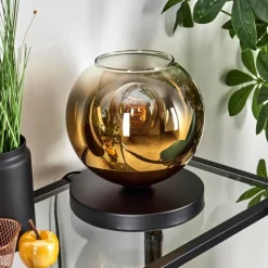 hofstein Koyoto Lampe à poser 20 cm Or, Clair, 1 lumière