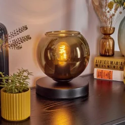 hofstein Koyoto Lampe à poser 15 cm Or, 1 lumière