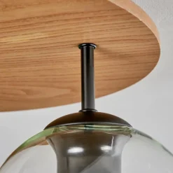 hofstein Koyoto Plafonnier, Boule lumineuse 40 cm Brun, Couleur bois, Noir, 3 lumières