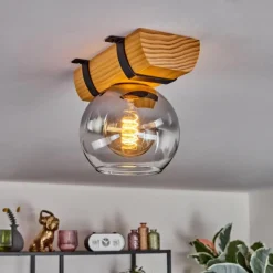 hofstein Koyoto Plafonnier, Boule lumineuse Écru, Noir, 1 lumière