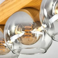 hofstein Koyoto Plafonnier, Boule lumineuse Écru, Noir, 3 lumières