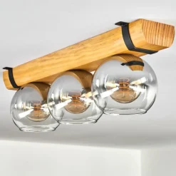 hofstein Koyoto Plafonnier, Boule lumineuse Écru, Noir, 3 lumières