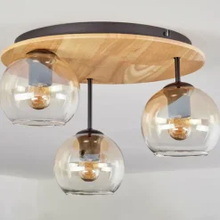 hofstein Koyoto Plafonnier, Boule lumineuse Écru, Noir, 3 lumières