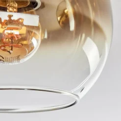 Lampes Dorées-hofstein Koyoto Plafonnier, Boule lumineuse Écru, Noir, 3 lumières