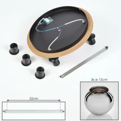 hofstein Koyoto Plafonnier, Boule lumineuse Écru, Noir, 3 lumières