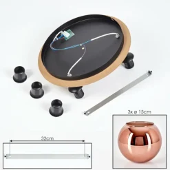 hofstein Koyoto Plafonnier, Boule lumineuse Écru, Noir, 3 lumières