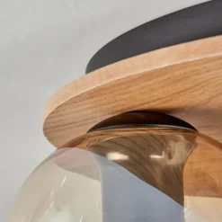 Lampes Vintages & Rétros-hofstein Koyoto Plafonnier, Boule lumineuse Écru, Noir, 3 lumières