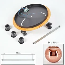 hofstein Koyoto Plafonnier, Boule lumineuse Écru, Noir, 3 lumières