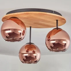 hofstein Koyoto Plafonnier, Boule lumineuse Écru, Noir, 3 lumières