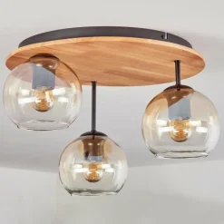 hofstein Koyoto Plafonnier, Boule lumineuse Écru, Noir, 3 lumières