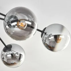 hofstein Koyoto Plafonnier, Boule lumineuse 80 cm Clair, Fumé, 6 lumières