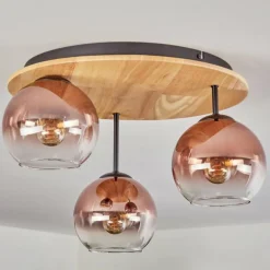 hofstein Koyoto Plafonnier, Boule lumineuse 40 cm Écru, Noir, 3 lumières