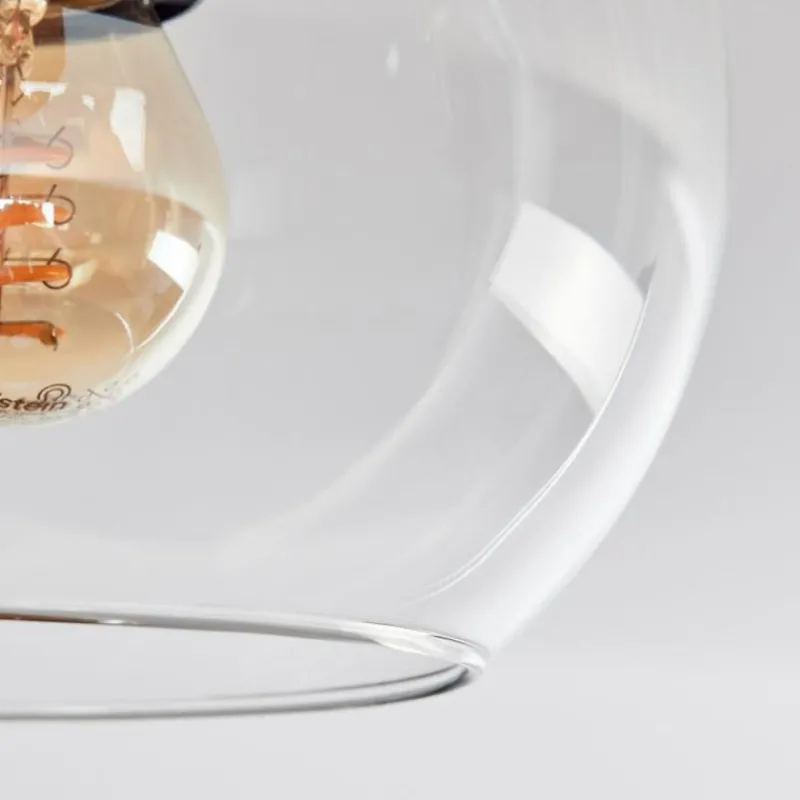 hofstein Koyoto Plafonnier, Boule lumineuse 40 cm Écru, Noir, 3 lumières