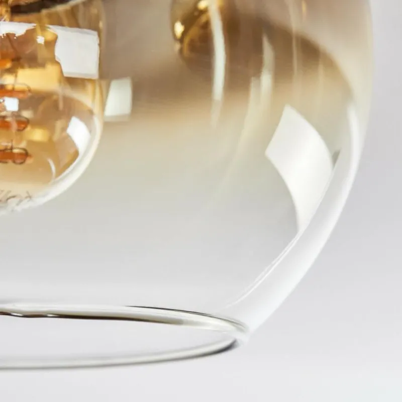 Lampes Dorées-hofstein Koyoto Plafonnier, Boule lumineuse 40 cm Écru, Noir, 3 lumières