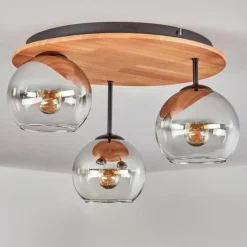 hofstein Koyoto Plafonnier, Boule lumineuse 40 cm Écru, Noir, 3 lumières