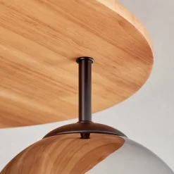 hofstein Koyoto Plafonnier, Boule lumineuse 40 cm Écru, Noir, 3 lumières