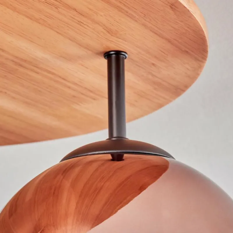 hofstein Koyoto Plafonnier, Boule lumineuse 40 cm Écru, Noir, 3 lumières