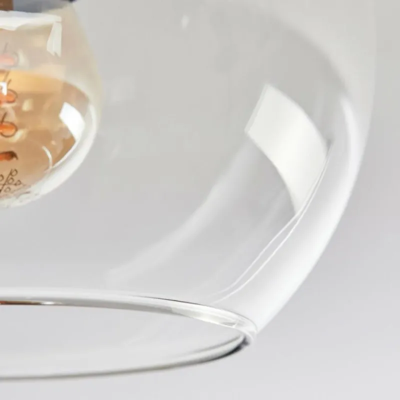 hofstein Koyoto Plafonnier, Boule lumineuse 40 cm Écru, Noir, 3 lumières