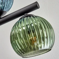 hofstein Koyoto Plafonnier, Boule lumineuse Bleu, Vert, Cuivré, 10 lumières