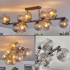 hofstein Koyoto Plafonnier, Boule lumineuse Clair, Fumé, 10 lumières